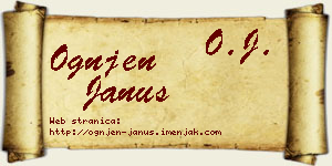 Ognjen Janus vizit kartica